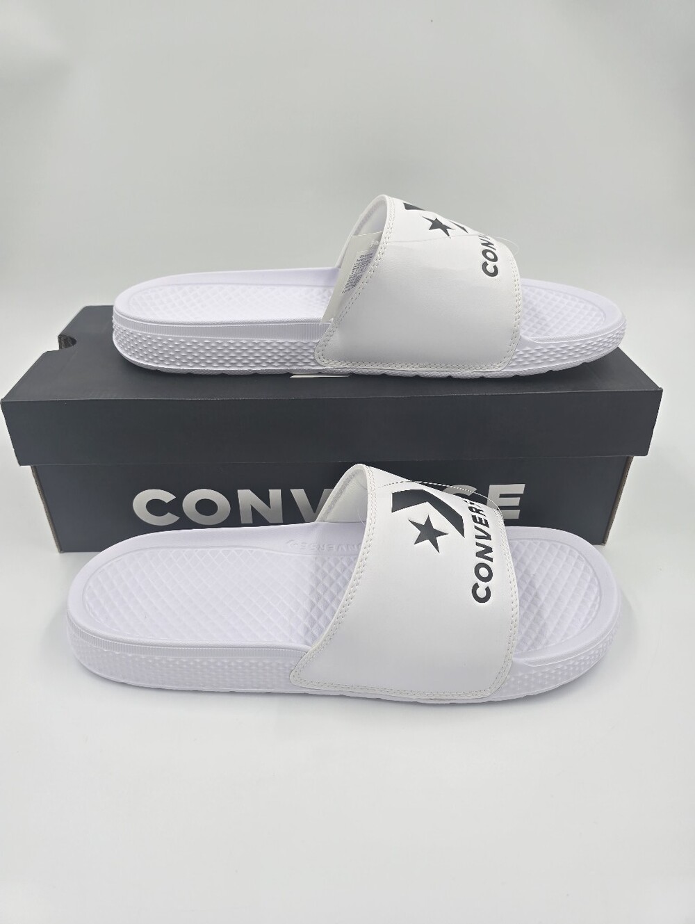 CONVERSE MULE SLIDE SLIP-ON COMFORT MEN SHOES SLIPPERS WHITE/BLACK/B SIZE 12 NEW
